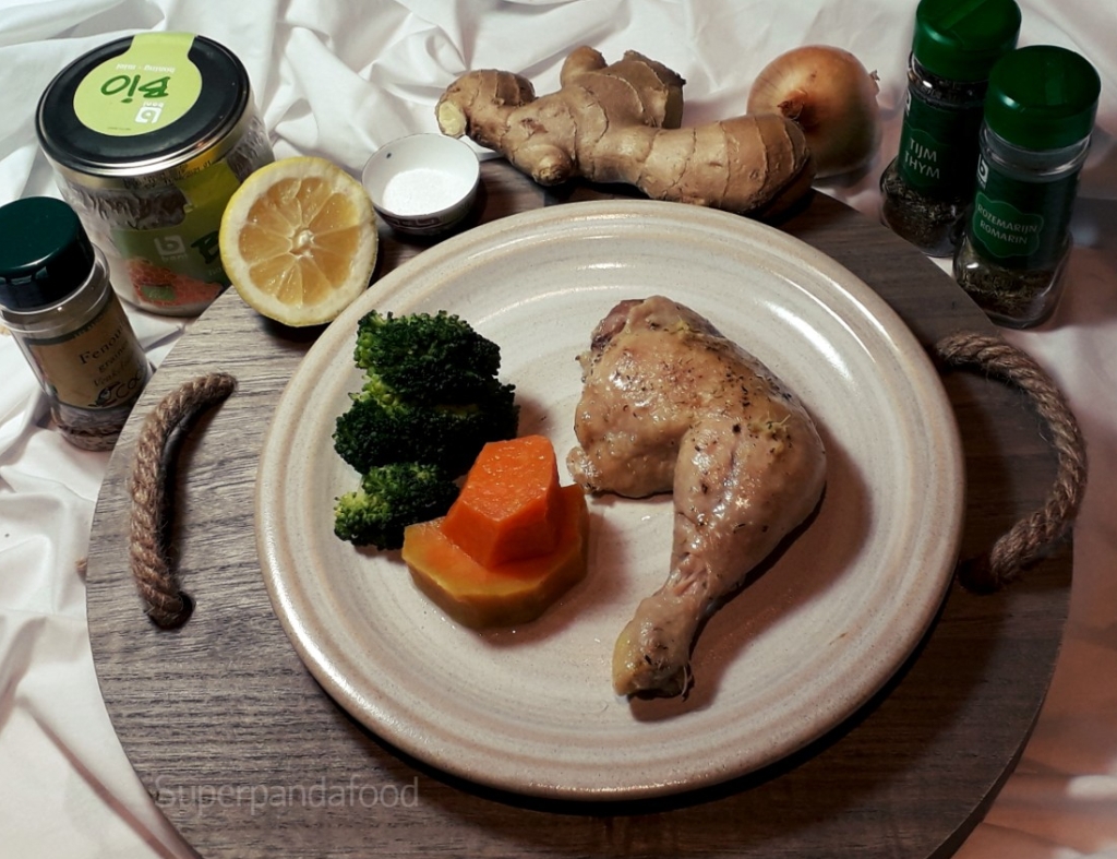 5-elementen-koken - Kip met gember, broccoli en zoete aardappel - Recept